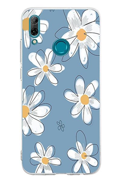 TechTree حافظة سيليكون متوافقة مع هاتف هواوي بي سمارت 2019 باللون الأزرق ديزي...