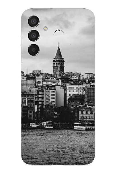 TechTree جراب سيليكون مطبوع متوافق مع هاتف سامسونج جالاكسي M15 مع مناظر برج غ...