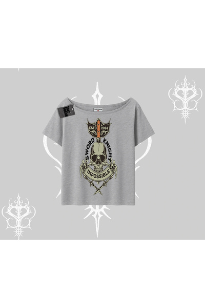 Tarzsokak Tricou cu decolteu barcă, Cavaler cu sabie, Craniu, Impossible Stre...