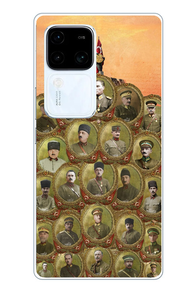 TechTree حافظة سيليكون متوافقة مع هاتف Vivo V30 من أتاتورك وقادة الحرب للتحري...