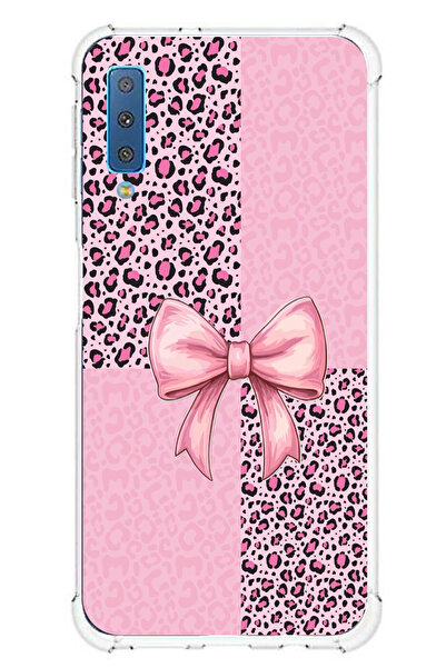 TechTree حافظة سيليكون متوافقة مع هاتف سامسونج جالاكسي A7 2018 بنمط الفهد الو...