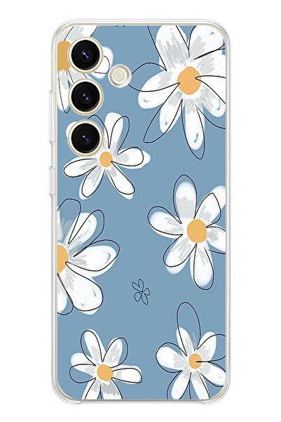 TechTree حافظة سيليكون متوافقة مع هاتف سامسونج جالاكسي S24 باللون الأزرق ديزي...