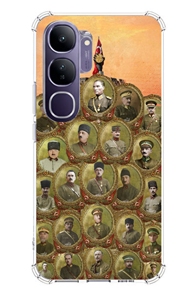 TechTree حافظة سيليكون متوافقة مع هاتف Vivo V40 Lite من أتاتورك وقادة الحرب ا...