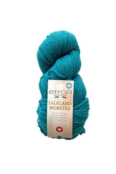 Etrofil Falkland Worsted 100% lână pură pentru tricotat manual 100 gr 200 mt Natural Moale Durabil 75176