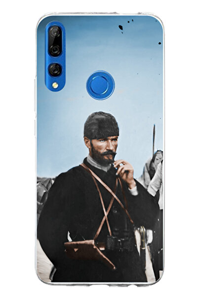 TechTree حافظة سيليكون متوافقة مع هاتف Honor 9X من أتاتورك في المقدمة مطبوع