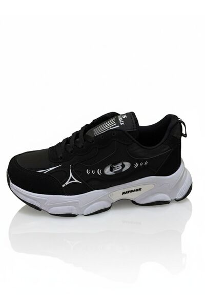 UNİSEX YÜKSEK TABAN BEYAZ,SİYAH SPOR AYAKKABI SNEAKER