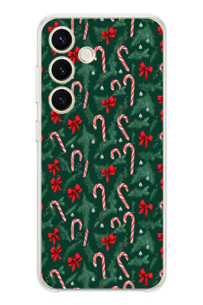 TechTree حافظة سيليكون متوافقة مع هاتف سامسونج جالاكسي S25 لعيد الميلاد وشجرة...