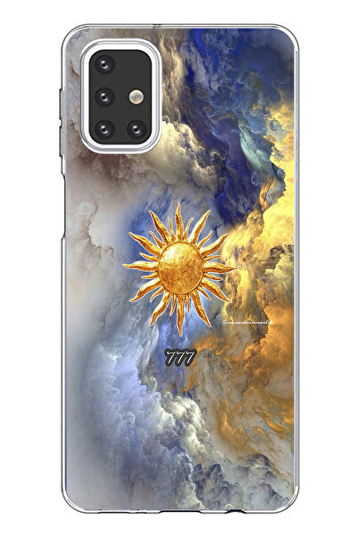 TechTree حافظة سيليكون متوافقة مع هاتف سامسونج جالاكسي M31s 777 بتصميم الشمس ...