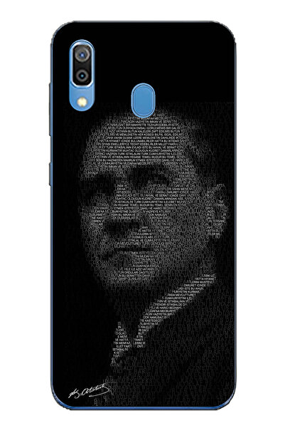 TechTree حافظة سيليكون متوافقة مع هاتف سامسونج جالاكسي A20-A30 مكتوب عليها هت...