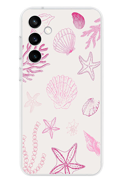 TechTree حافظة سيليكون متوافقة مع هاتف سامسونج جالاكسي S23 FE باللون الوردي و...