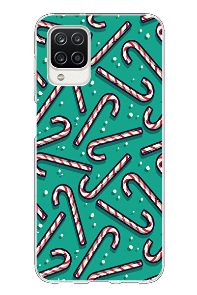 TechTree حافظة سيليكون مطبوع متوافقة مع هاتف سامسونج جالاكسي A12-M12 مع عصا ح...