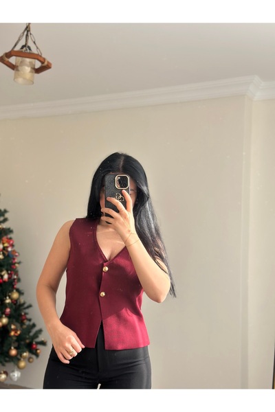 YELZEY BUTİK Gold Detail Vest