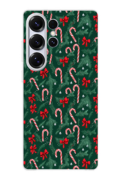 TechTree حافظة سيليكون متوافقة مع هاتف سامسونج جالاكسي S25 ULTRA لشجرة عيد ال...