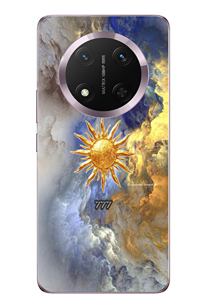 TechTree حافظة سيليكون متوافقة مع هاتف Honor Magic 7 Lite بتصميم 777 Sun and ...