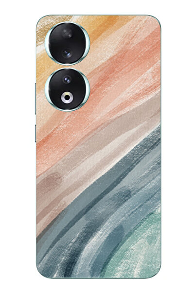 TechTree حافظة سيليكون متوافقة مع Honor 90 Modern Color Palette مطبوع