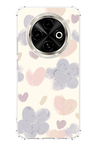 TechTree حافظة سيليكون متوافقة مع هاتف Tecno Spark 30C على شكل زهرة حديقة وأل...