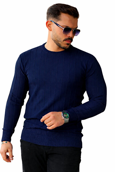 MODA erkek regular kalıp triko kazak lacivert ultra kalite