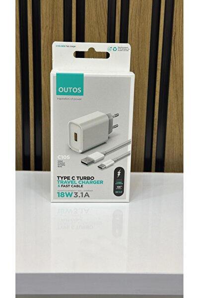 OUTOS 18W Şarj Aleti + Type-C USB Kablo Set