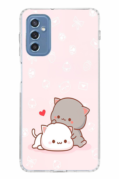 TechTree حافظة سيليكون متوافقة مع هاتف سامسونج جالاكسي M52 لطيفة وريموتيك مطبوع