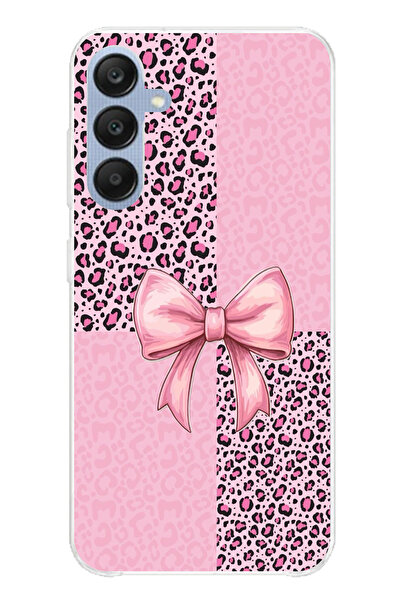 TechTree حافظة سيليكون متوافقة مع هاتف سامسونج جالاكسي A25 بنمط الفهد الوردي ...