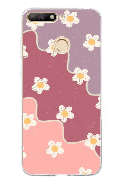 TechTree حافظة سيليكون متوافقة مع هاتف Huawei Y6 2018 - Honor 7A بلون Dusty R...