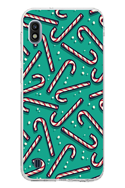 TechTree حافظة سيليكون مطبوعة على شكل عصا حلوى ورقائق ثلج متوافقة مع هاتف سام...