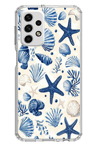 TechTree حافظة سيليكون مطبوع متوافقة مع هاتف سامسونج جالاكسي A73 بنمط صدفة ال...