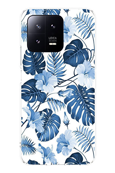 TechTree حافظة سيليكون مطبوع متوافقة مع هاتف Xiaomi Mi 13 بنمط أوراق الشجر ال...