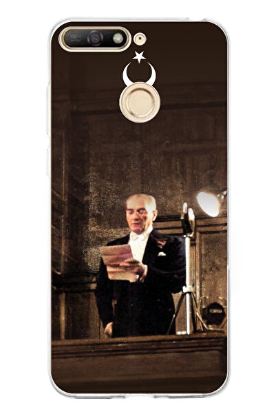 TechTree حافظة سيليكون لهاتف هواوي Y6 2018 - متوافقة مع Honor 7A، خطاب أتاتور...