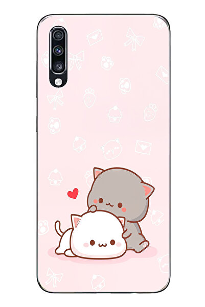 TechTree حافظة سيليكون متوافقة مع هاتف سامسونج جالاكسي A70، لطيفة وريموتيكية،...