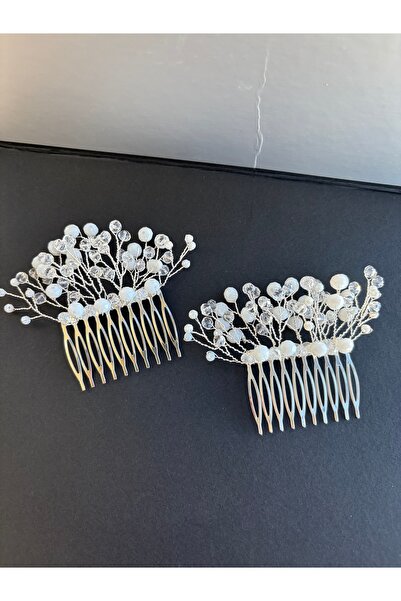 Store İkili gelin aksesuar özel gün tokası boncuklu tarak toka dişli yan toka