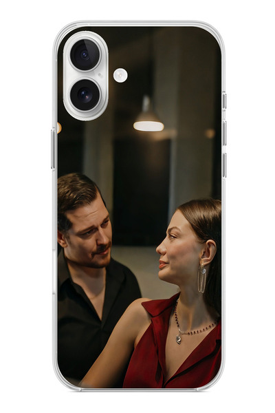 TechTree جراب سيليكون متوافق مع هاتف iPhone 16 PLUS - Eşref وNisan مطبوع