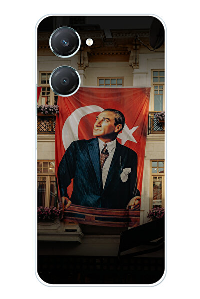 TechTree حافظة سيليكون متوافقة مع هاتف Vivo Y18 بتفاصيل العلم العملاق أتاتورك...