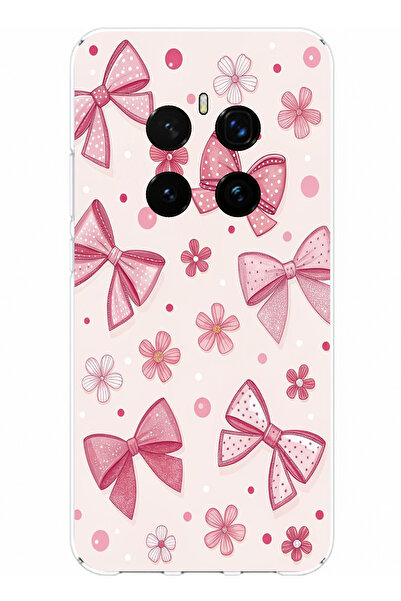 TechTree حافظة سيليكون متوافقة مع هاتف Honor Magic 7 PRO، بتصميم فيونكة وردية...