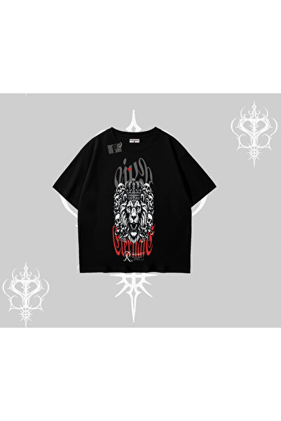 Tarzsokak Tricou supradimensionat Leu încoronat Mitul Autorității Rock