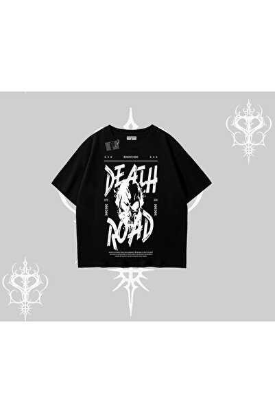 Tarzsokak Oversize kroj Majica Death Road Memento Mori Street Manifest