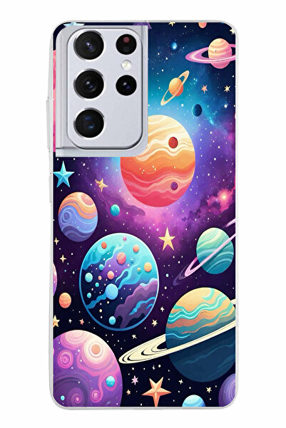 TechTree حافظة سيليكون مطبوع متوافقة مع هاتف سامسونج جالاكسي S21 ULTRA بنمط ا...