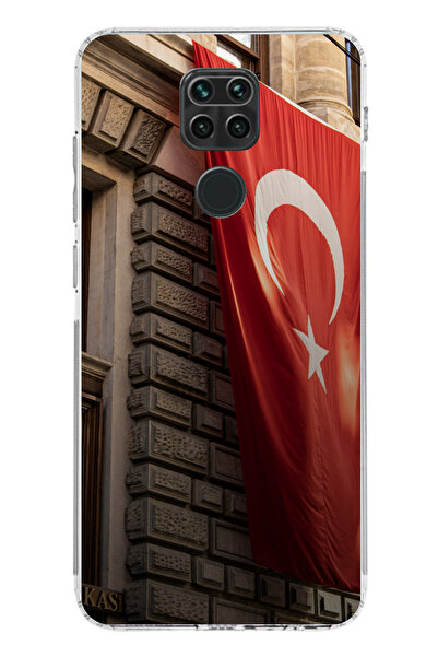 TechTree حافظة سيليكون متوافقة مع هاتف Redmi Note 9 بعلم تركيا مطبوع