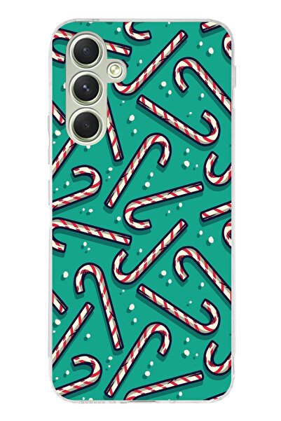 TechTree حافظة سيليكون متوافقة مع هاتف سامسونج جالاكسي A15 بتصميم روح العام الجديد مع حلوى الكاندي دايز ورقاقات الثلج مطبوع