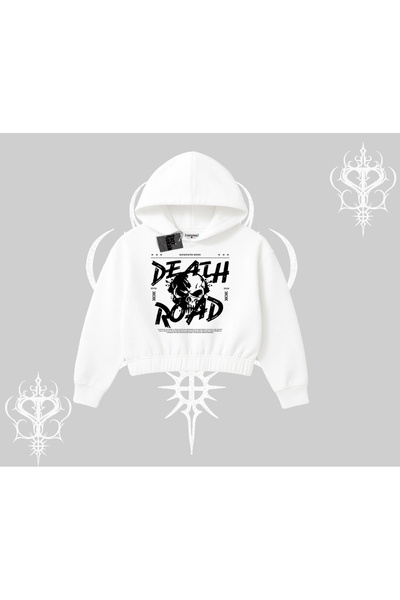 Tarzsokak Φούτερ με κουκούλα και κοντό σχέδιο Death Road Memento Mori Street ...