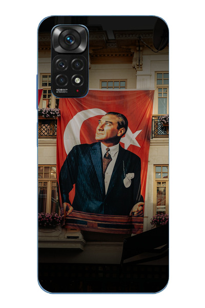 TechTree حافظة سيليكون متوافقة مع هاتف Redmi Note 11-11S بتفاصيل العلم العملا...