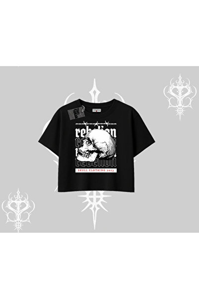 Tarzsokak Tricou crop supradimensionat Craniu Rebelion Legacy Stradal Subteran