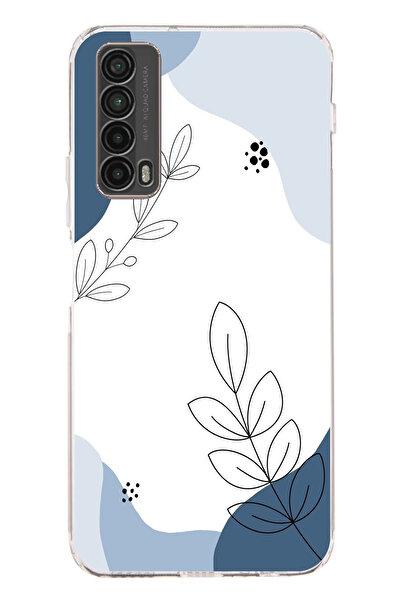 TechTree حافظة سيليكون متوافقة مع هاتف Huawei P Smart 2021 ذات أشكال هادئة زر...