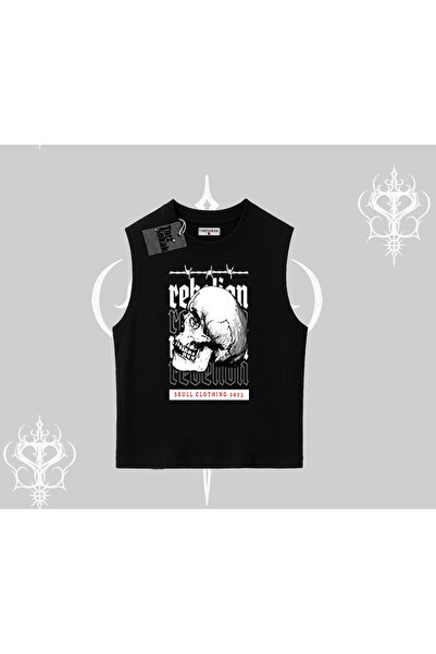 Tarzsokak Αμάνικο μπλουζάκι Rebellion Skull Underground Street Legacy