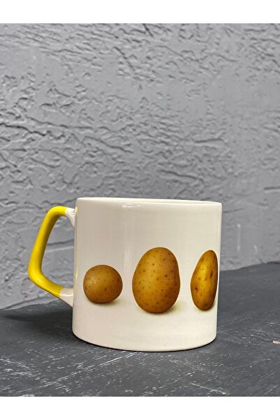 Kırtasiye Ofisi كوب هدية رأس السنة الجديدة بتصميم البطاطس مع مقبض أصفر مكتوب ...
