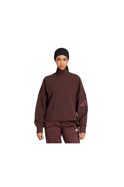 adidas W All Szn W Cre Women's Casual Sweatshirt Jw7443 Brown