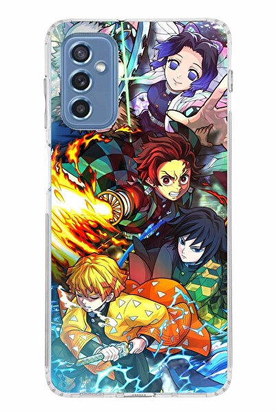 TechTree حافظة سيليكون متوافقة مع هاتف سامسونج جالاكسي M52 من Legend: Demon Hunters B مطبوع