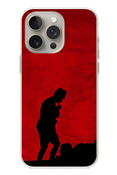 TechTree حافظة سيليكون أتاتورك مطبوع متوافقة مع هاتف iPhone 15 PRO MAX مع تفا...