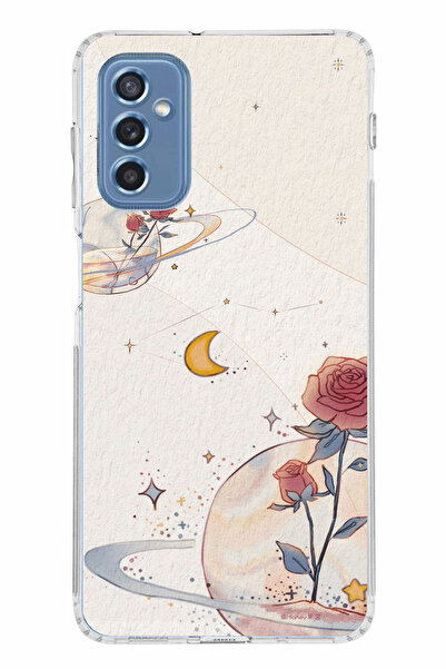 TechTree حافظة سيليكون متوافقة مع هاتف سامسونج جالاكسي M52، بتصميم كوكب ونجمة...