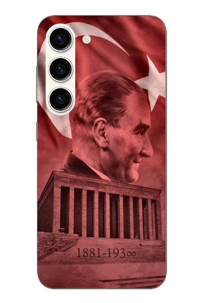 TechTree حافظة سيليكون متوافقة مع هاتف سامسونج جالاكسي S23 تحمل صورة أتاتورك ...